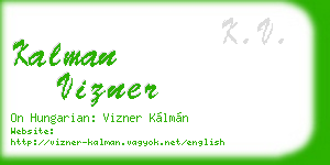 kalman vizner business card